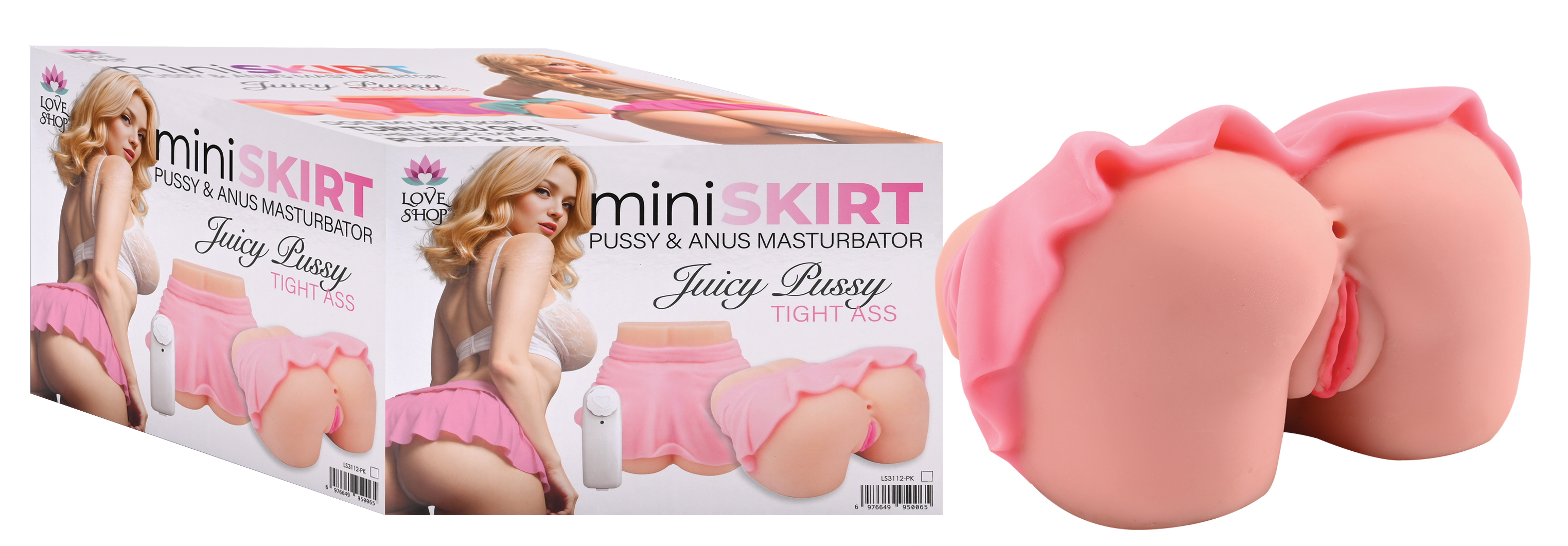 MİNİ SKIRT PUSSY-ANUS MASTURBATOR - LS-3112 PİNK