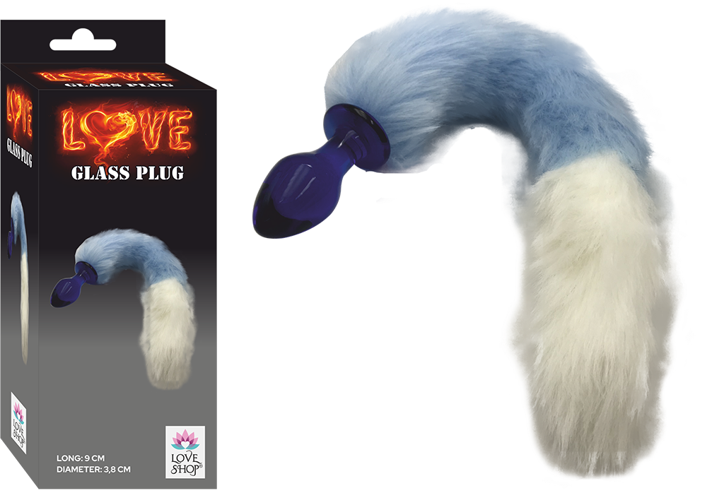 LOVE GLASS PLUG - LS-40 BLUE