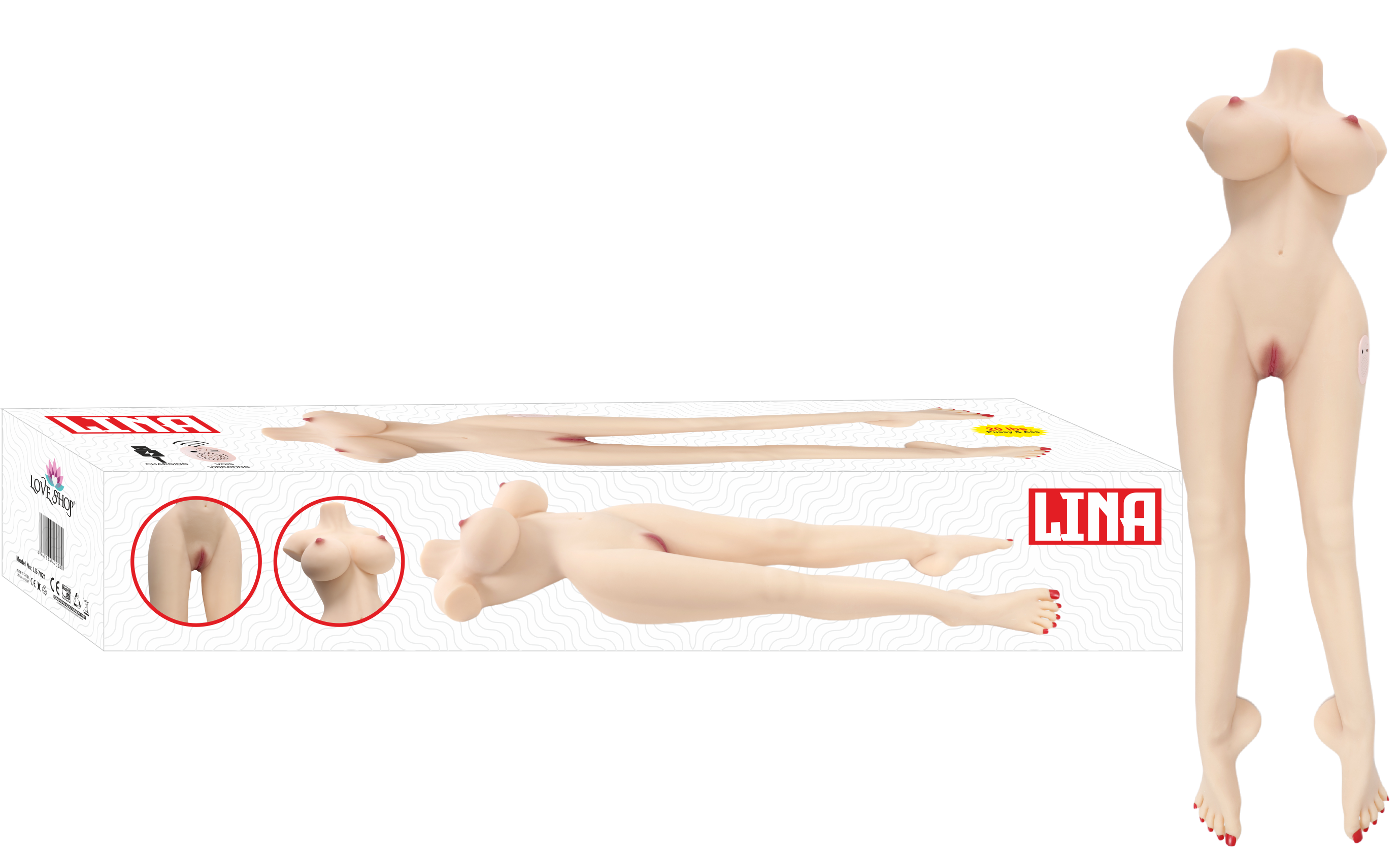 LINA  MASTÜRBATÖR USB ŞARJLI-SESLİ TİTREŞİM - LS-7021