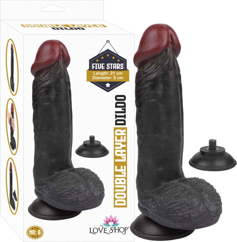 DOUBLE LAYER DİLDO - LS-ZZ-053-BLACK